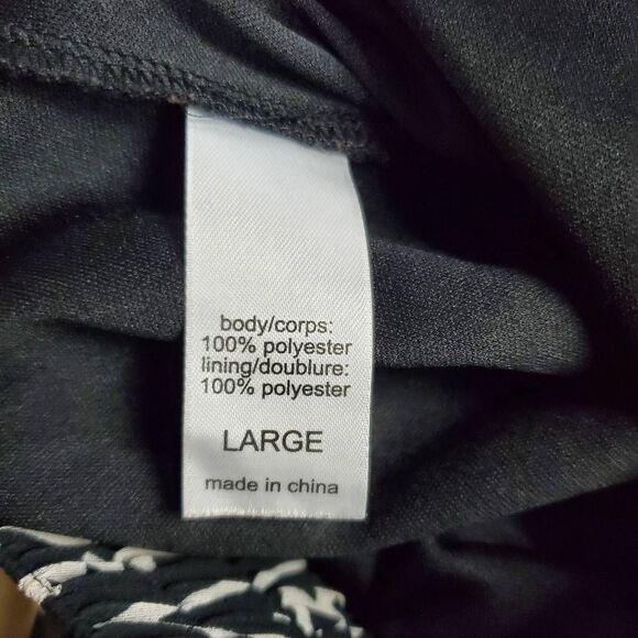 Maurices Women’s Maxi Skirt L Black White Aztec Print Sheer Overlay - Picture 5 of 6